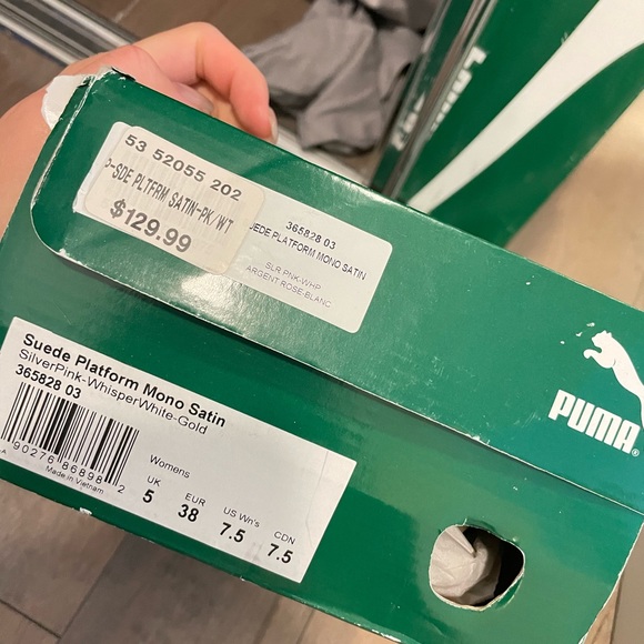 silverpink puma suede platform nono satin - Picture 4 of 4